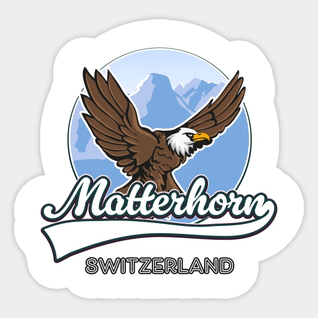 Matterhorn Switzerland travel logo Sticker by nickemporium1